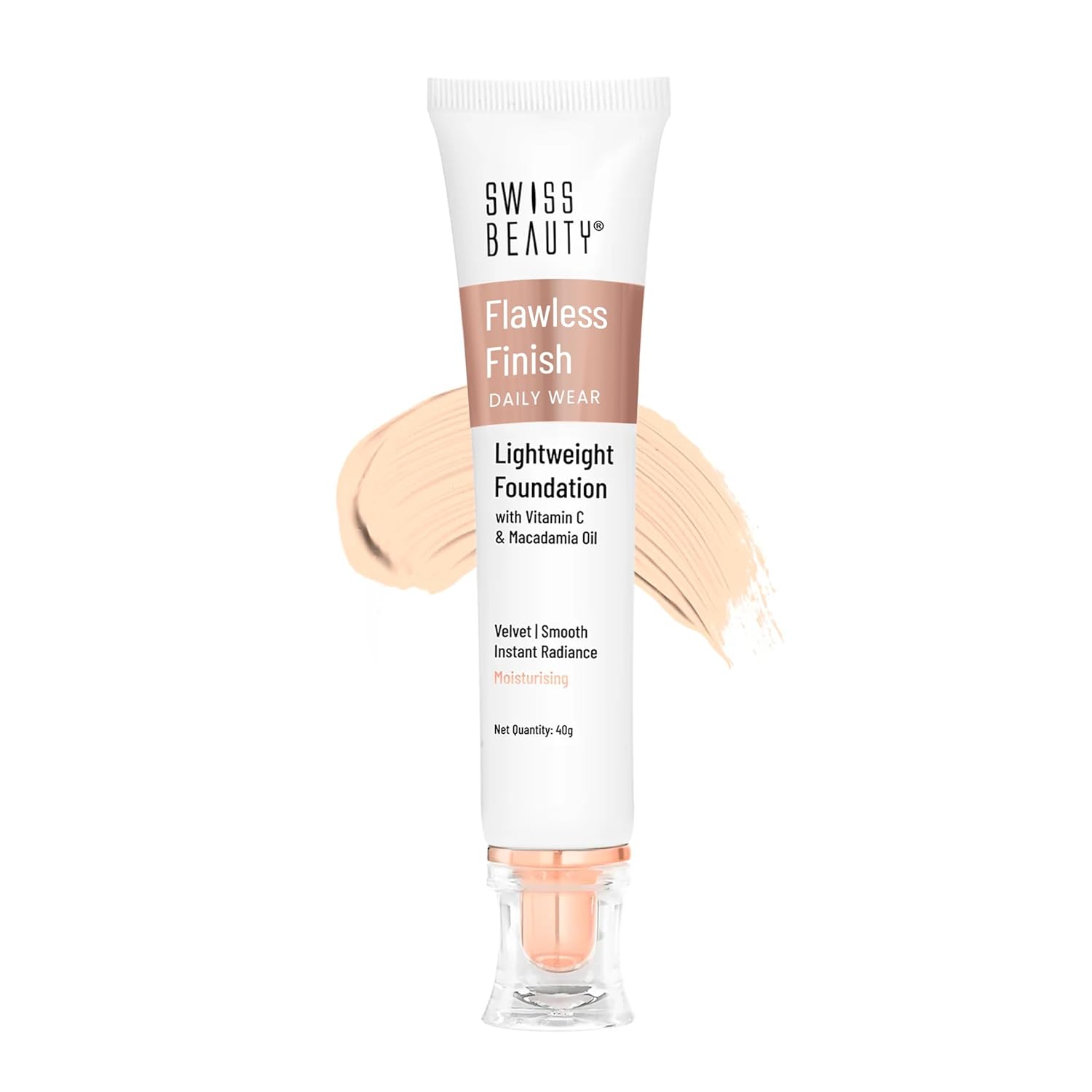 Swiss Beauty Flawless Finish Foundation | Medium Coverage, 50gm