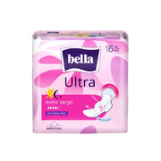 Bella Ultra Drai Sanitary Pads Women XL - 16pcs | Drai Topsheet | 28.5 Cm Long for Heavy Flow |Breathable | Lock Gel System | Green Edge System | Fast Absorption | Rash Free Period