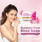 Dabur Gulabari Pure Rose Soap 150g (Pack of 4) | Moisturizing Bathing Soap for Radiant Glowing Skin & Body | Glycerine & Niacinamide | Long Lasting Fragrance | For Men & Women