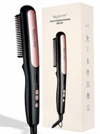 Urban Yog MakeMeeBold Hair Straightener Brush & Dry Shampoo Spray 200ml Combo | Frizz Free Hair Electric Hair Straightner Comb | Ceramic Coated Plates