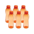 Cello Maxis PET Bottle Set, 1 Litre, Set of 6, Orange
