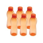 Cello Maxis PET Bottle Set, 1 Litre, Set of 6, Orange