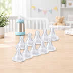 Silicone Newborn Bottle Teats | Soft & Flexible | Leak-Resistant | Suitable for All Feeding Bottles | Pack of 10