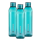 Cello Venice Plastic Water Bottle | Unbreakable and Hygienic | Perfect for staying hydrated at the school,college, work, gym and outdoor adventures Water Bottle | 1 Litre | Set of 3, Green