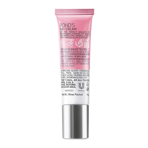 POND'S BB+ Cream | Instant Spot Coverage | Light Make-up Glow | Ivory 9g (Pack of 3)