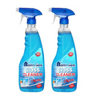 Hommies Glass & Surface Cleaner Spray 500ml x2 Pack | Streak-Free Shine, For Windows, Mirrors, Kitchen, Car, All-Purpose Multi Surface, No Residue