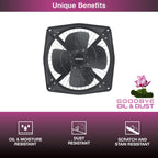 USHA Aeroclean Plus 300mm Exhaust Fan | Goodbye Oil and Dust Lacquer Coating | Double Ball Bearing For Longer Life | 100% Copper Motor | 2 Year Warranty | Grey Pack of 1