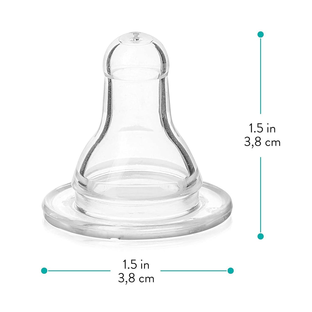 Silicone Newborn Bottle Teats | Soft & Flexible | Leak-Resistant | Suitable for All Feeding Bottles | Pack of 10