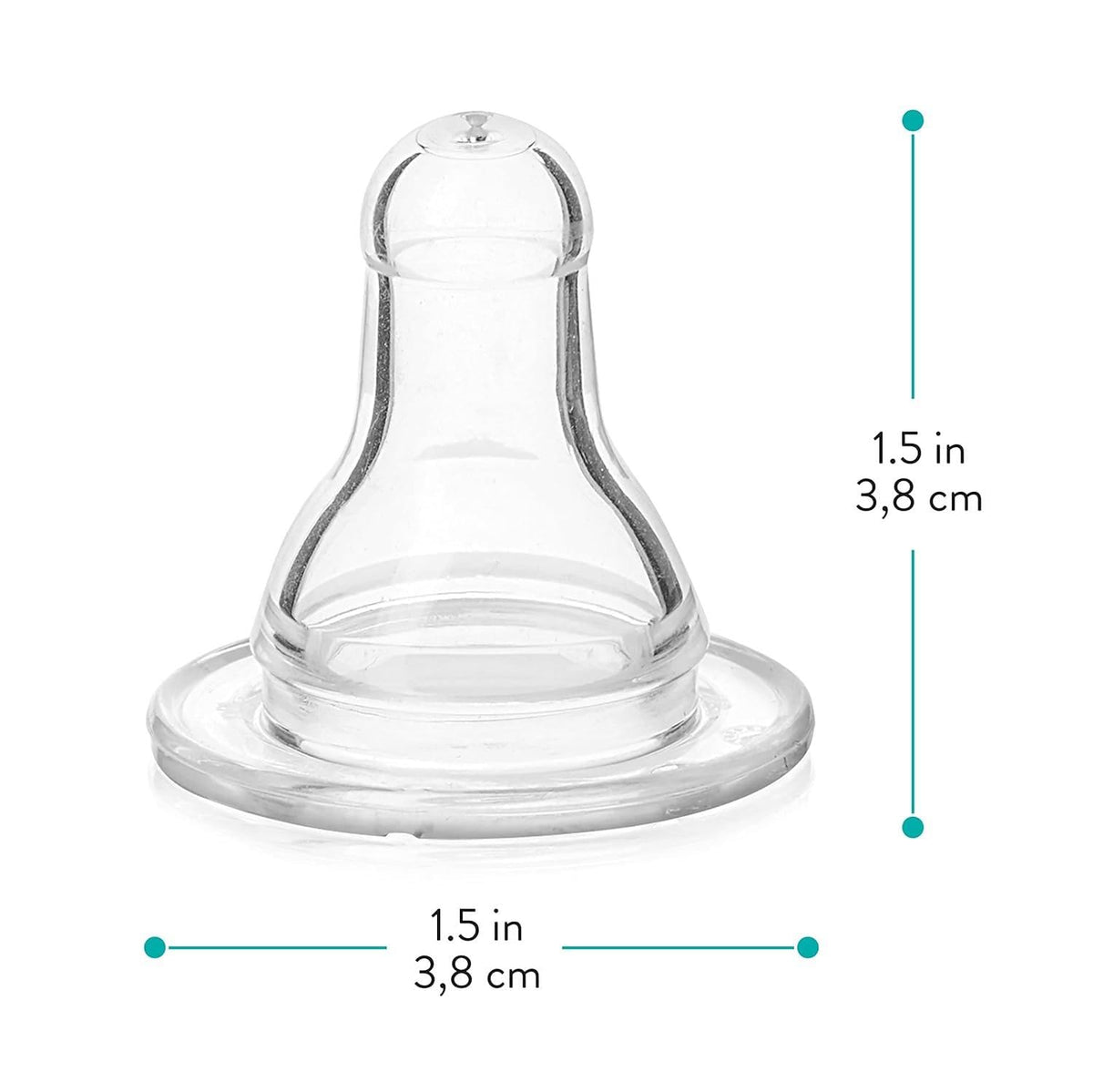 Silicone Newborn Bottle Teats | Soft & Flexible | Leak-Resistant | Suitable for All Feeding Bottles | Pack of 10