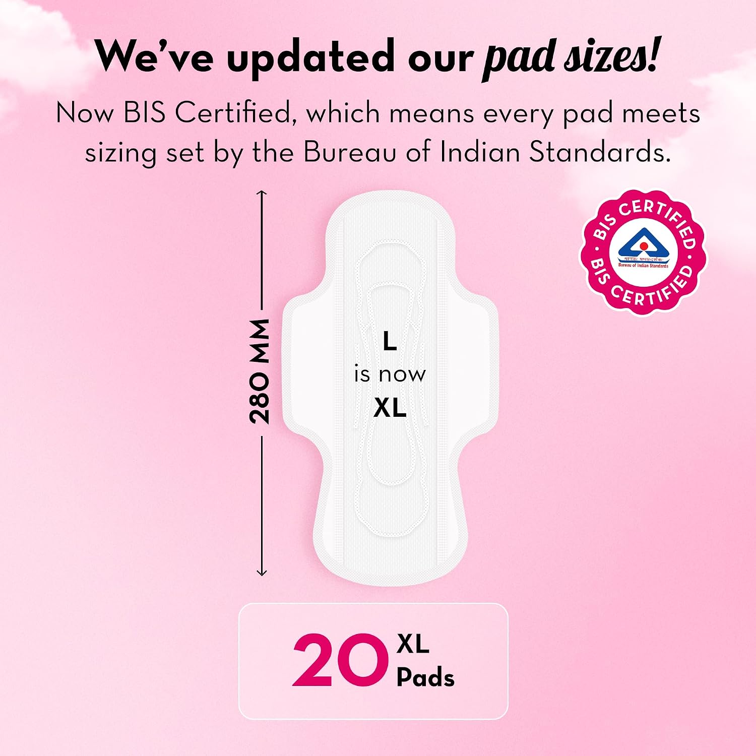 Plush Ultra-Thin Extra Large Sanitary Napkins for Women, 30 Pcs | For Light-Medium Flow | 100% Rash-Free | Pure U.S. Cotton XL Sanitary Pads | No Fragrance | No Toxic-Chemicals