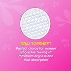Bella Ultra Drai Sanitary Pads Women XL - 26pcs | Drai Topsheet | 28.5 Cm Long for Heavy Flow |Breathable | Lock Gel System | Green Edge System | Fast Absorption | Rash Free Period