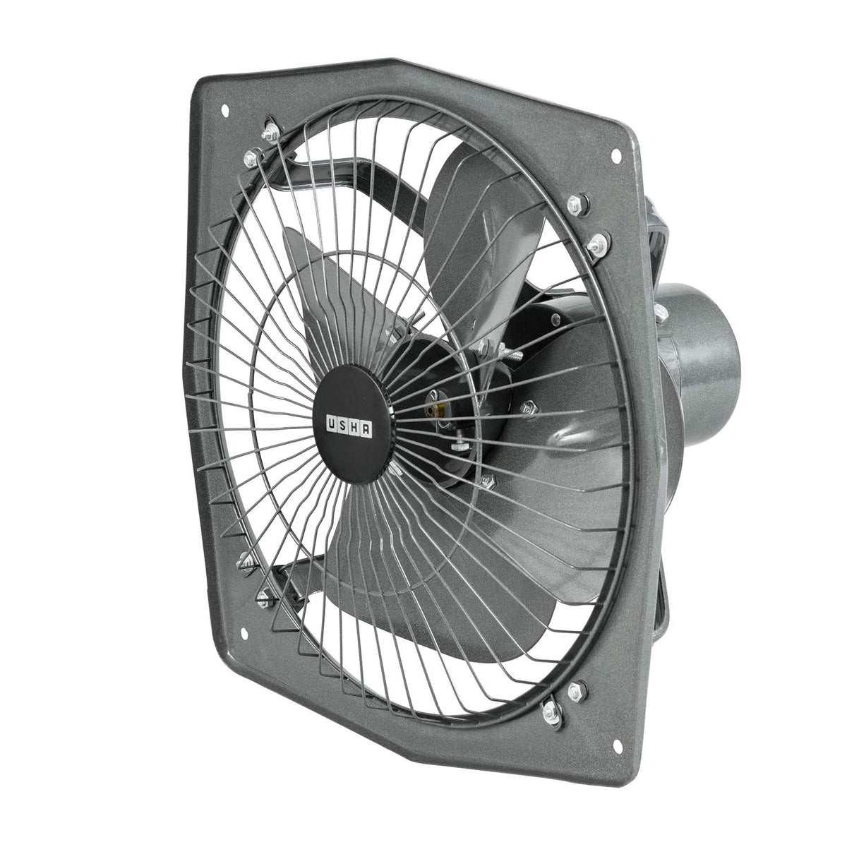 Usha Aeroclean 230 mm (9‑Inch) Exhaust Fan | Goodbye Oil & Dust Lacquer Coating | 100% Copper Motor | Scratch‑&‑Stain‑Resistant | Aerodynamically Balanced Blades | 2‑Year Warranty| Metallic Grey