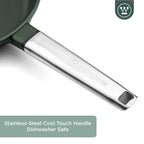 Westinghouse Performance Series Non Stick Saucepan 18cm - Lightweight Cast Aluminium - Saucepans for Induction Hobs, All Other Stove Types & Oven Proof - Stainless Steel Handle - Green WCSP0095N18SG