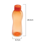 Cello Maxis PET Bottle Set, 1 Litre, Set of 6, Orange