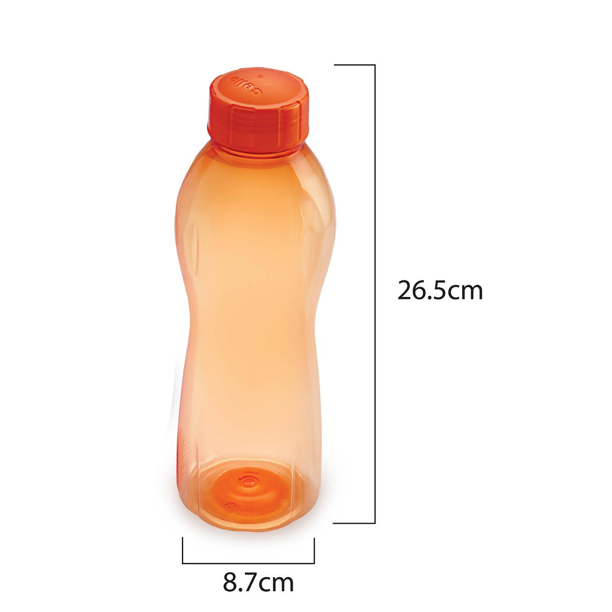 Cello Maxis PET Bottle Set, 1 Litre, Set of 6, Orange