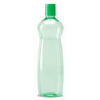 MILTON Pacific Pack of 6 Water Bottles, 1 Litre Each, Reusable Plastic Fridge Bottle Set, BPA Free and Leak Proof Bottles for Travel, Work, Green