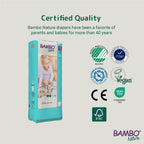 Bambo Nature Premium Baby Tape Diapers for Baby XL Size (12-18 Kgs), Super Absorbent, Breathable, Extra Soft, Dermatologically Tested, Hypoallergenic Toddler Nappies With Wetness Indicator, 44 Count