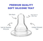 Silicone Newborn Bottle Teats | Soft & Flexible | Leak-Resistant | Suitable for All Feeding Bottles | Pack of 10