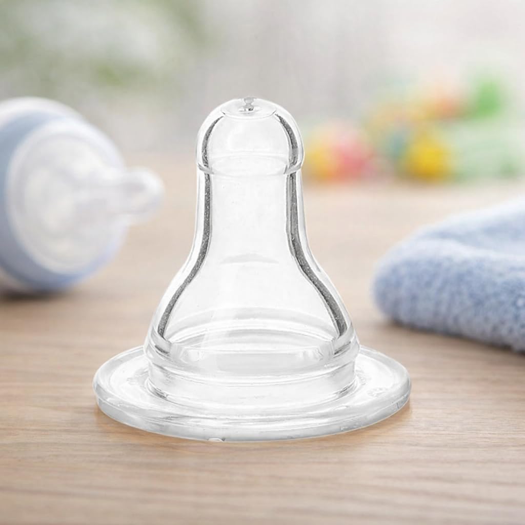 Silicone Newborn Bottle Teats | Soft & Flexible | Leak-Resistant | Suitable for All Feeding Bottles | Pack of 10