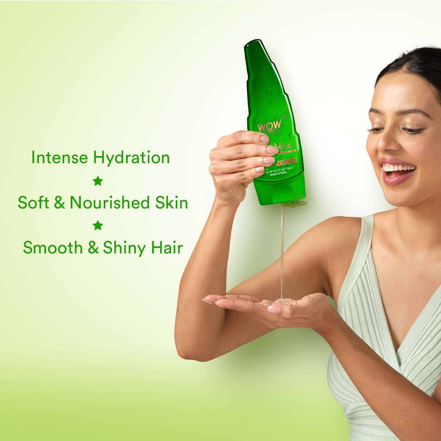 WOW Skin Science Aloe Vera Multipurpose Beauty Gel for Skin and Hair, 250 ml
