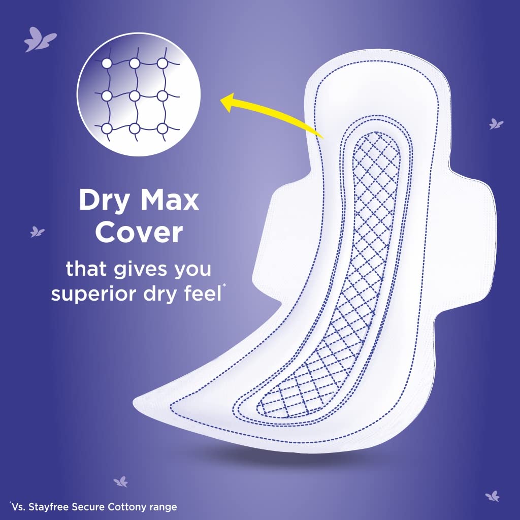 Stayfree Dry Max All Night Sanitary napkins (Pack of 28 Count) XXL