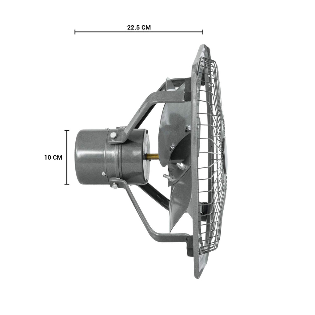 Usha Aeroclean 230 mm (9‑Inch) Exhaust Fan | Goodbye Oil & Dust Lacquer Coating | 100% Copper Motor | Scratch‑&‑Stain‑Resistant | Aerodynamically Balanced Blades | 2‑Year Warranty| Metallic Grey