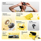 realme Buds T500 Pro TWS Earbuds with 12.4mm Drivers, Upto 50dB ANC,3D Spatial Audio, 56H Playtime, AI ENC, IP55 Rating, and 45ms Low Latency BT 6.1 (Lemon Cola)