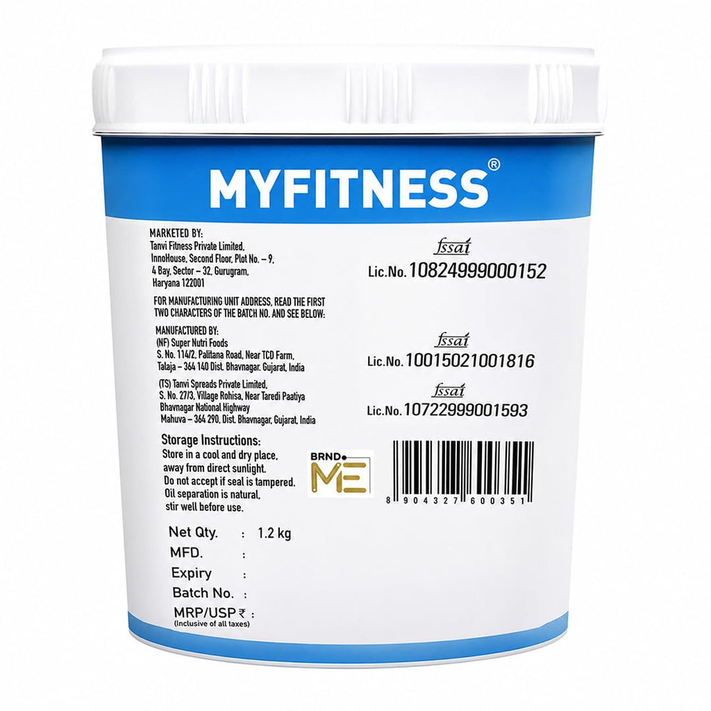 MYFITNESS Peanut Butter Chocolate Flavour, Smooth 1.2kg