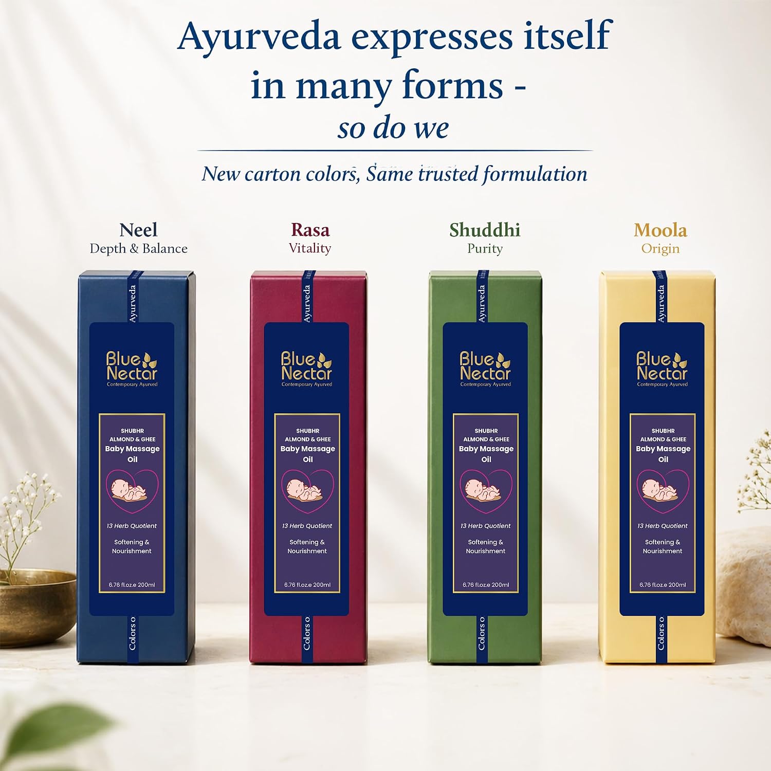 Blue Nectar Ayurvedic Baby Oil with Organic Ghee, 200 ml