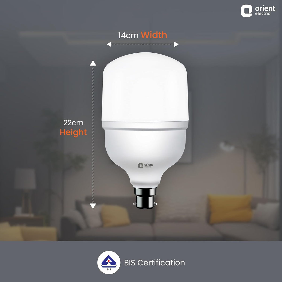 Orient Electric Eternal Shine LED Bulb | 50 Watts | 12 Months Warranty | Cool White (Pack of 1) | 25000 Hours + 180 degree coverage | BIS Certified