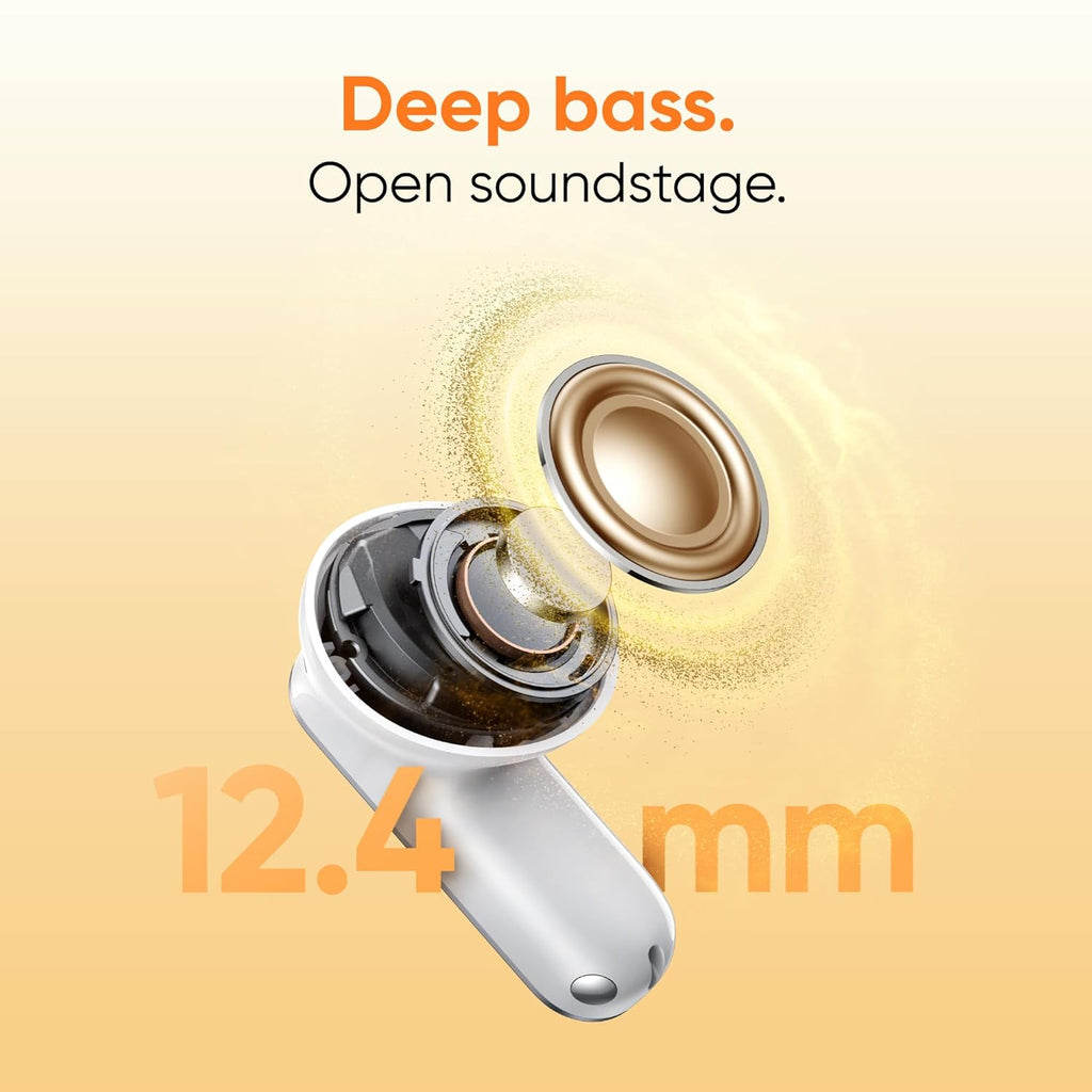 realme Buds T500 Pro TWS Earbuds with 12.4mm Drivers, Upto 50dB ANC,3D Spatial Audio, 56H Playtime, AI ENC, IP55 Rating, and 45ms Low Latency BT 6.1 (Lemon Cola)