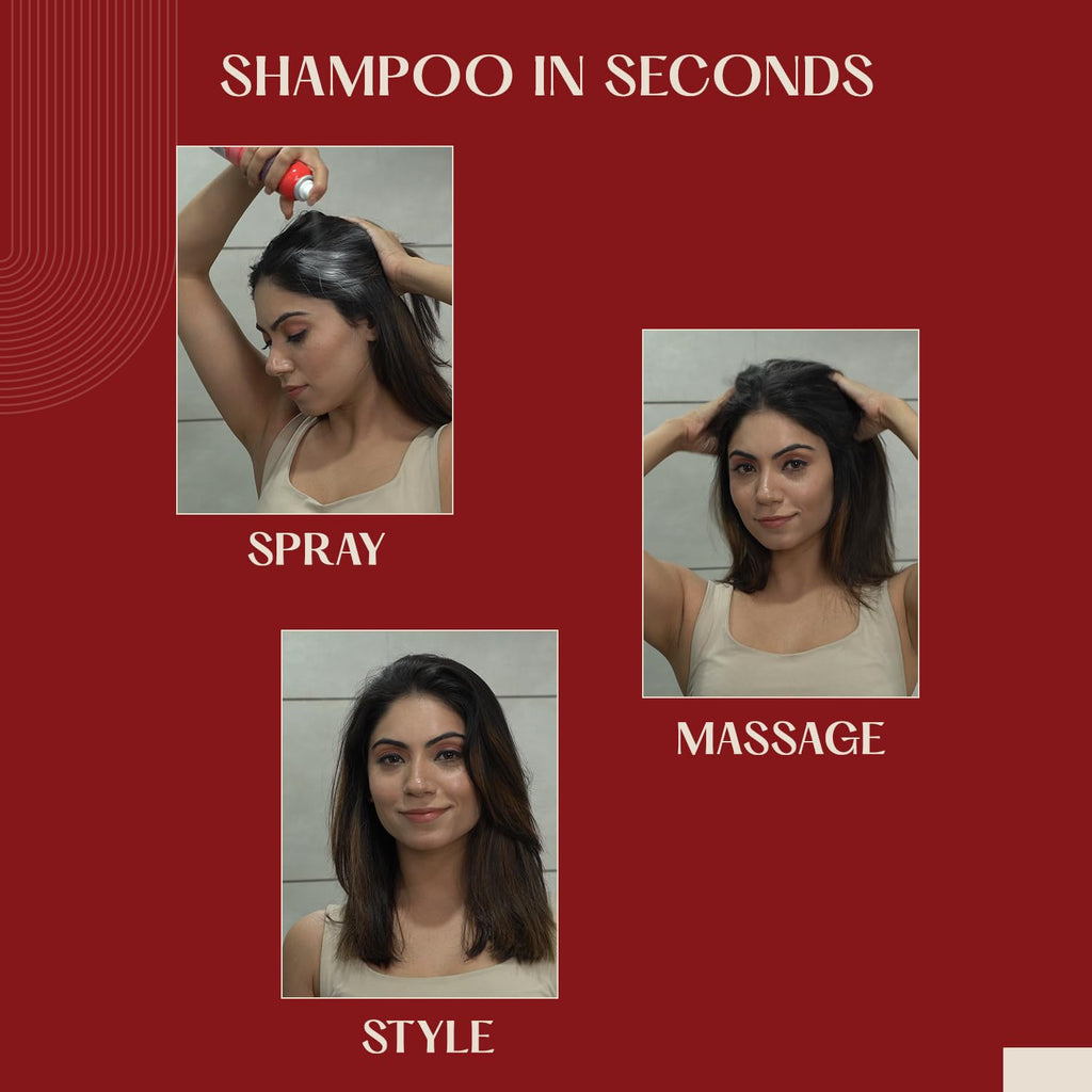 Urban Yog MakeMeeBold Hair Straightener Brush & Dry Shampoo Spray 200ml Combo | Frizz Free Hair Electric Hair Straightner Comb | Ceramic Coated Plates