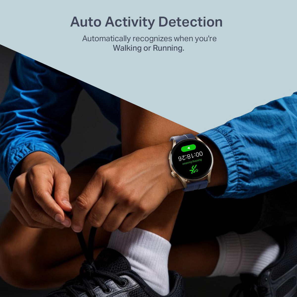boAt Chrome Horizon, Premium Metal Body, Video Watch Faces, 1.51”(3.83cm) AMOLED Round Display, HRV & VO2 Max, Auto-Activity Detection, ASAP Charge, HRV Smartwatch for Men & Women (Royal Blue)
