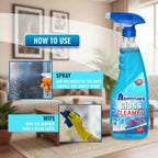 Hommies Glass & Surface Cleaner Spray 500ml x2 Pack | Streak-Free Shine, For Windows, Mirrors, Kitchen, Car, All-Purpose Multi Surface, No Residue