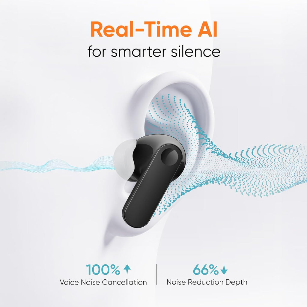 realme Buds T500 Pro TWS Earbuds with 12.4mm Drivers, Upto 50dB ANC,3D Spatial Audio, 56H Playtime, AI ENC, IP55 Rating, and 45ms Low Latency BT 6.1 (Lemon Cola)