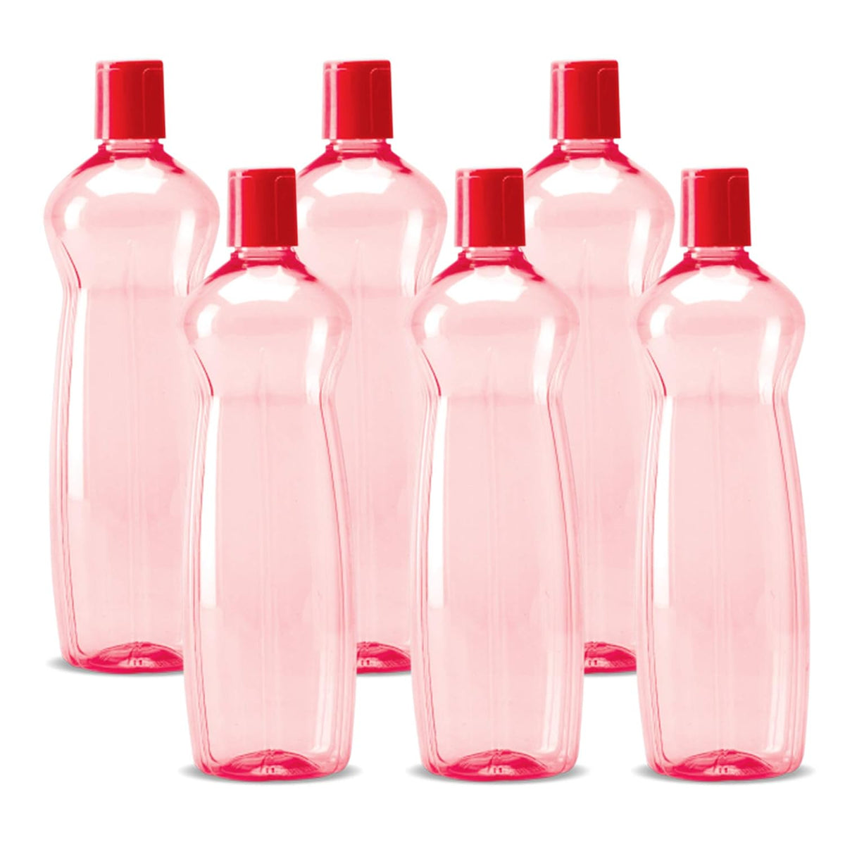 MILTON Pacific 1000 Pet Water Bottles, 1 Litre Each, Set of 12, Red | BPA Free | Leak Proof | Office Bottle | Gym Bottle | Home | Kitchen | Travel, Hiking | Treking Bottle | Reusable