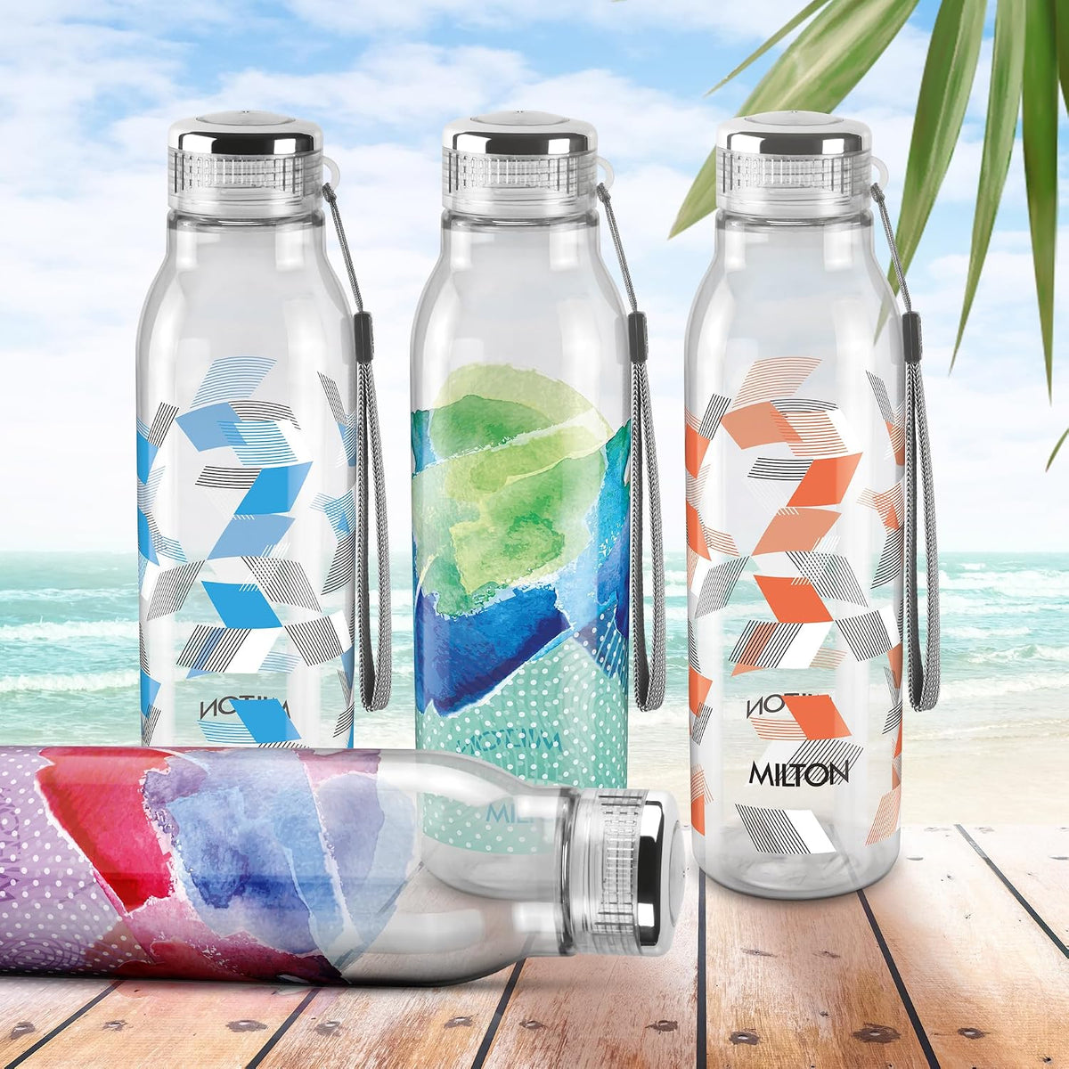 MILTON Helix 1000 Pet Water Bottle, 1 Piece, 1 Litre, Orange, Reusable Plastic Fridge Bottle, BPA Free and Leak Proof Bottles for Travel, Work