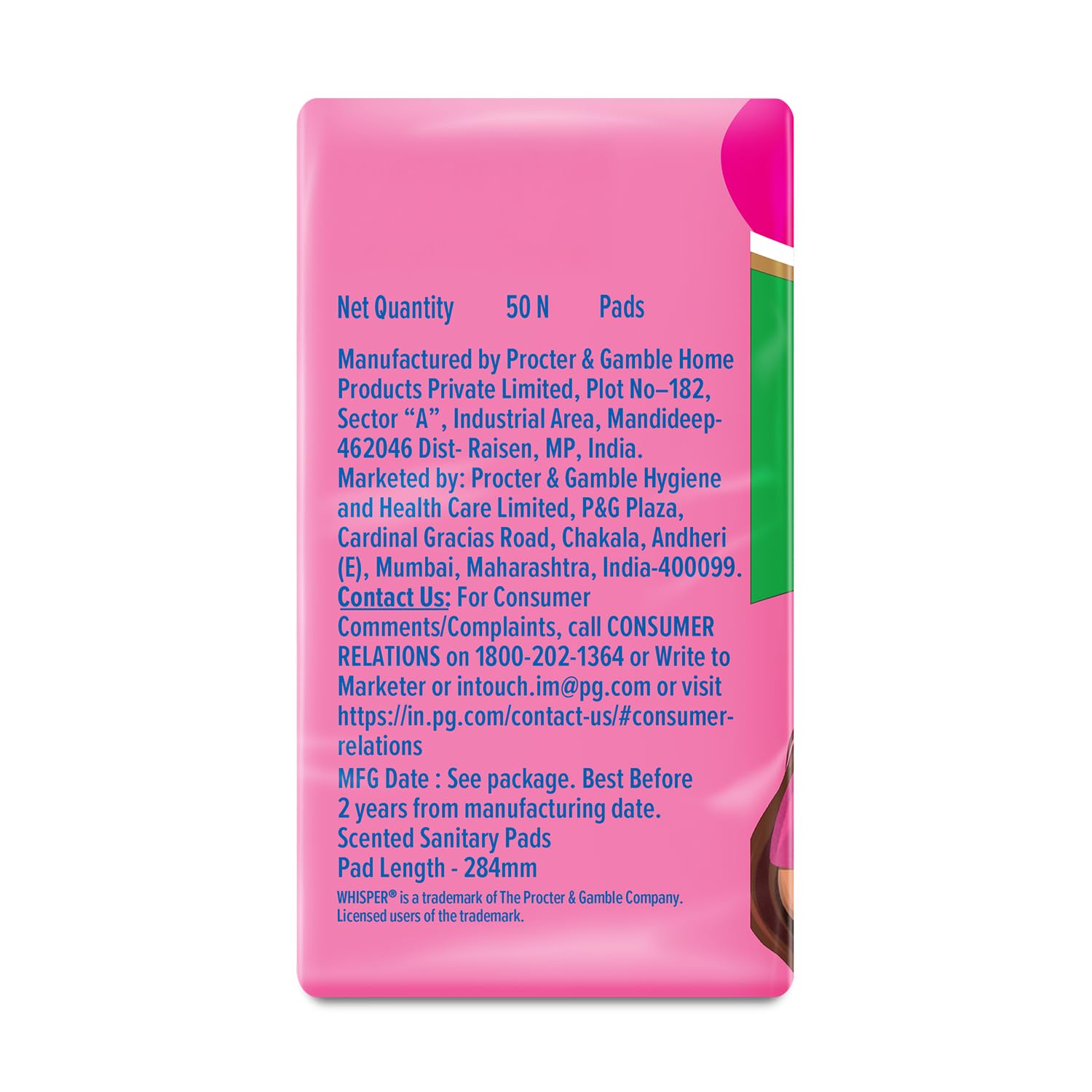 Whisper Ultra Skin Love Soft Sanitary Pads for Women, XL 50 Pads