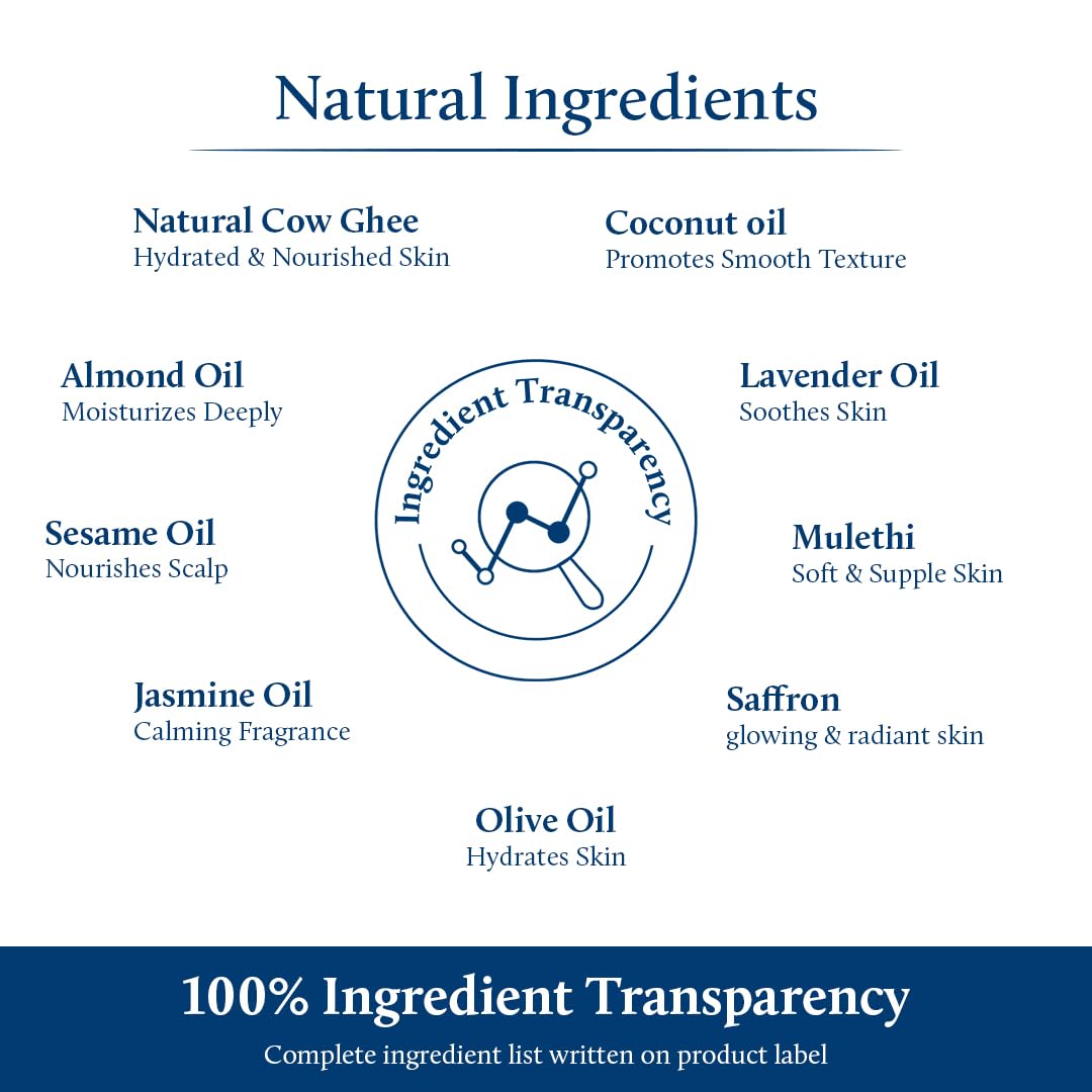 Blue Nectar Ayurvedic Baby Oil with Organic Ghee, 200 ml