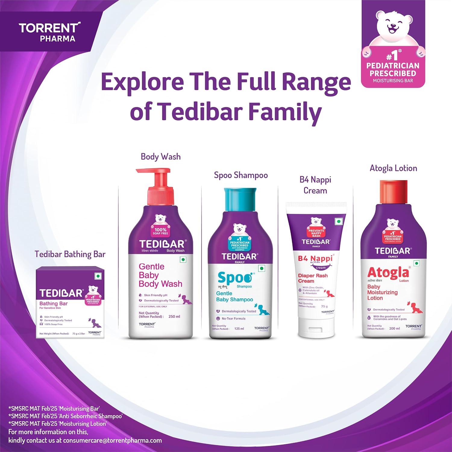 Spoo No-Tear Formula baby shampoo from Tedibar Family 125ml