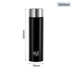 CELLO H2O Stainless Steel Water Bottle for Office & Daily Use 1000 ml, Black | Single Wall Freezer & Fridge Safe, Lightweight & Stylish Leakproof Rustproof Steel Water Bottle for School, Gym & Travel