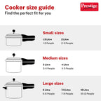 Prestige Svachh Hard Anodised Aluminium Outer Lid Pressure Cooker, 7.5 Litre, Black, 7.5 Liter