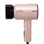 IKONIC Mini Vibe Hair Dryer 1200 Watts with 2 Speed Setting Cool Shot Overheat Protection, Compact Design, Travel Friendly,Glossy Finish Look, All Hair Type, Pink