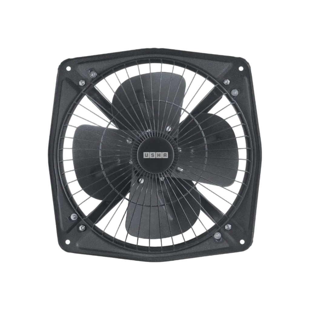 Usha Aeroclean 230 mm (9‑Inch) Exhaust Fan | Goodbye Oil & Dust Lacquer Coating | 100% Copper Motor | Scratch‑&‑Stain‑Resistant | Aerodynamically Balanced Blades | 2‑Year Warranty| Metallic Grey