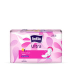 Bella Ultra Drai Sanitary Pads Women XL - 26pcs | Drai Topsheet | 28.5 Cm Long for Heavy Flow |Breathable | Lock Gel System | Green Edge System | Fast Absorption | Rash Free Period