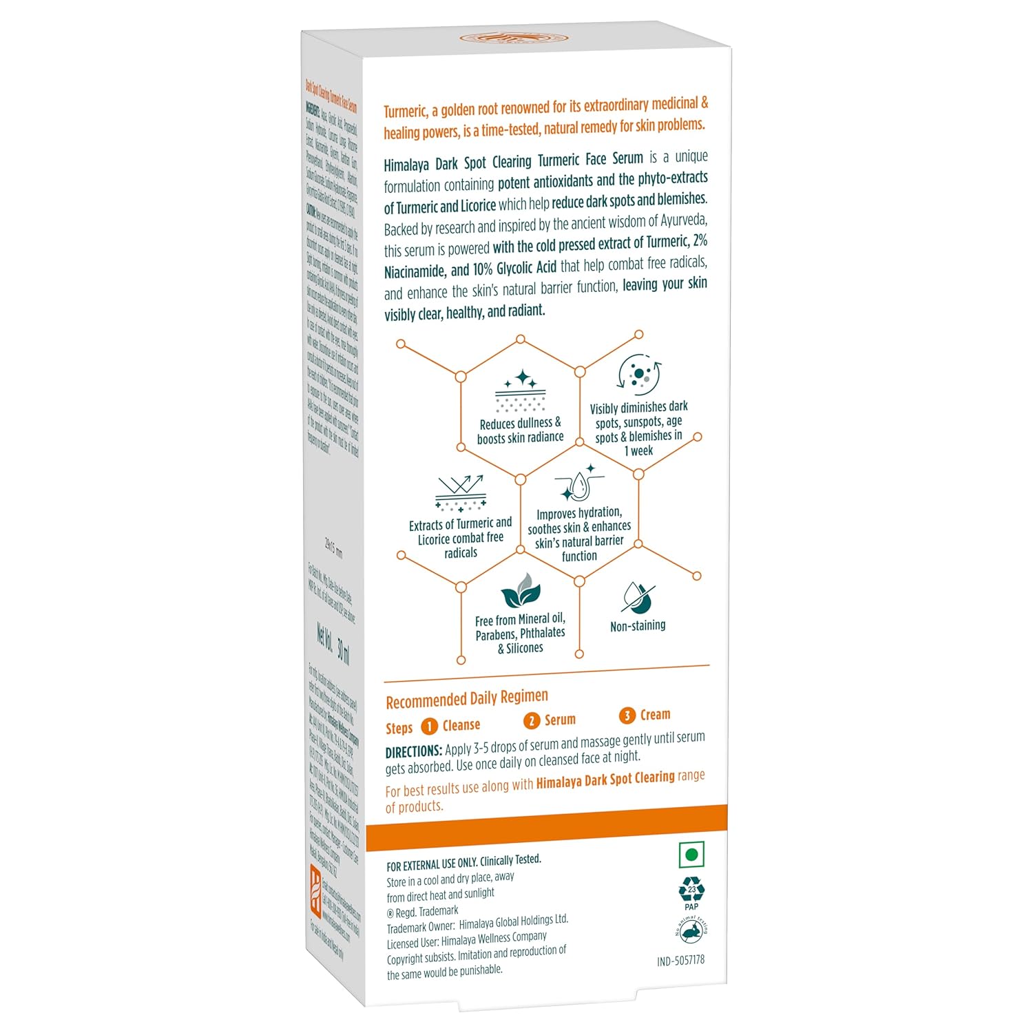 Himalaya Dark Spot Clearing Turmeric Face Serum, 30 mL
