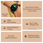 boAt Chrome Horizon, Premium Metal Body, Video Watch Faces, 1.51”(3.83cm) AMOLED Round Display, HRV & VO2 Max, Auto-Activity Detection, ASAP Charge, HRV Smartwatch for Men & Women (Steel Black)