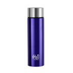 CELLO H2O Stainless Steel Water Bottle For Office & Daily Use 1000 ml, Purple | Single Wall Freezer & Fridge Safe, Lightweight & Stylish Leakproof Rustproof Steel Water Bottle For School, Gym & Travel