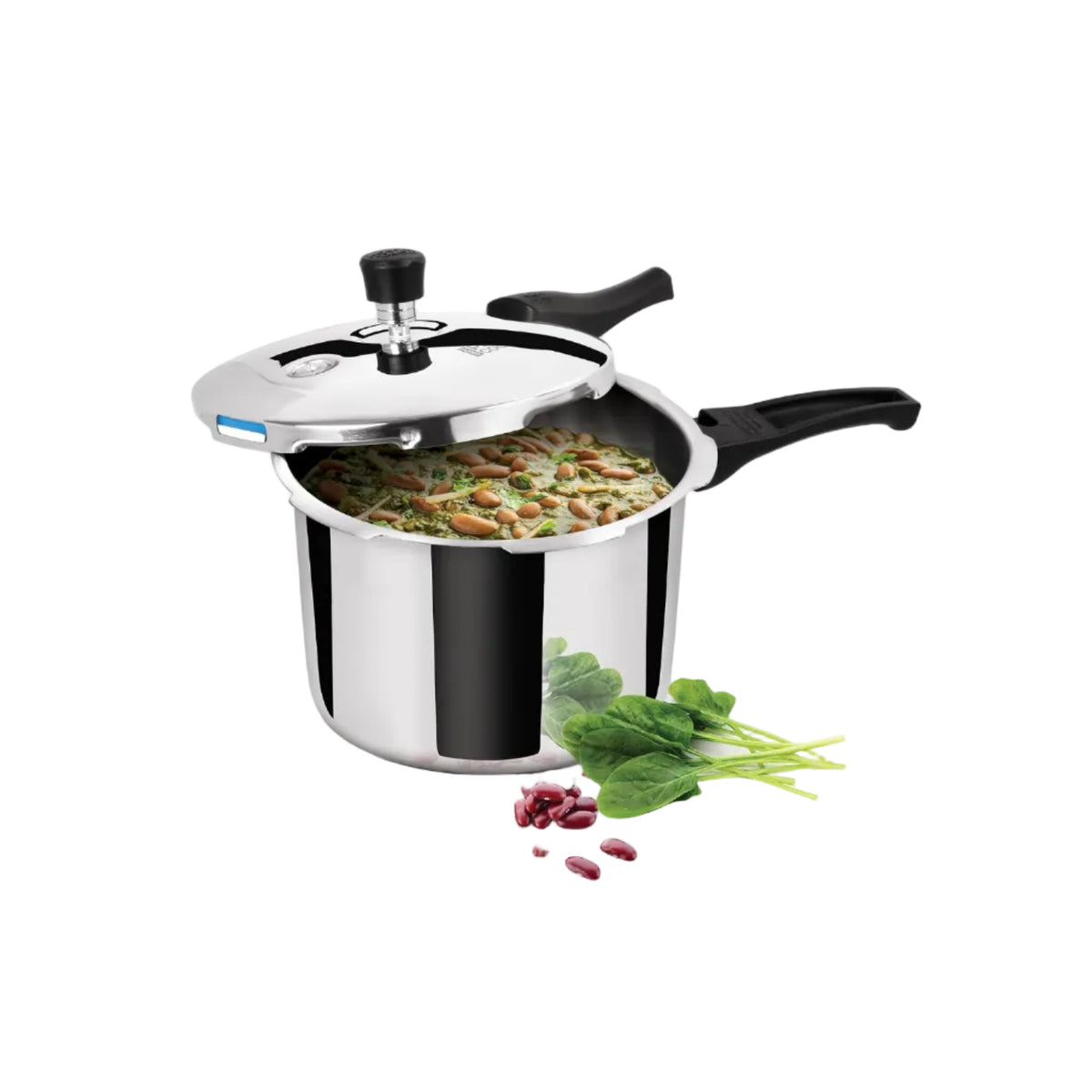Milton Procook Triply Pressure Cooker Stainless Steel with Outer Lid, 3 Litres, Induction and Gas Stove Compatible, Gasket Release System, 5 Years Warranty, ISI Certified, Silver