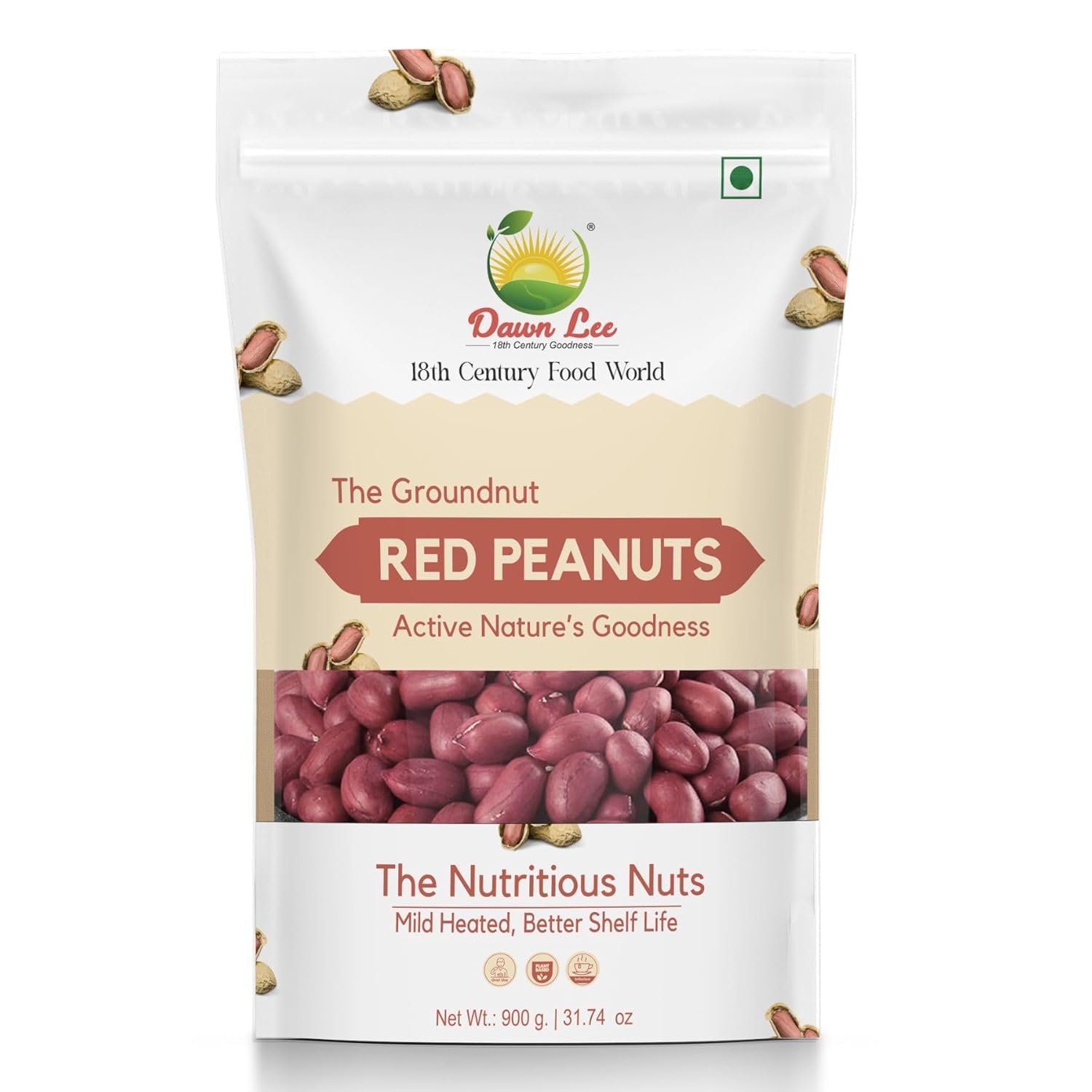 Dawn Lee Raw Red Peanuts 900g